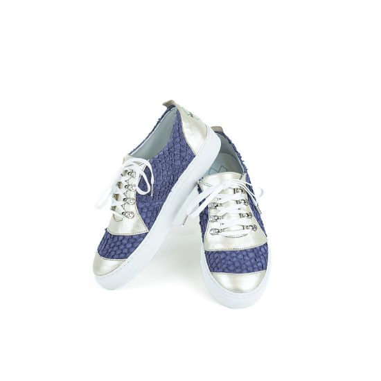 silver sneakers